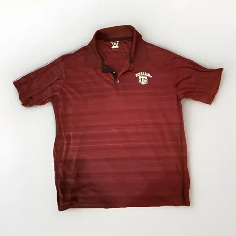 Champion Texas A&M Aggies Men's 2XL Maroon Embroidered Golf Polo Shirtmar